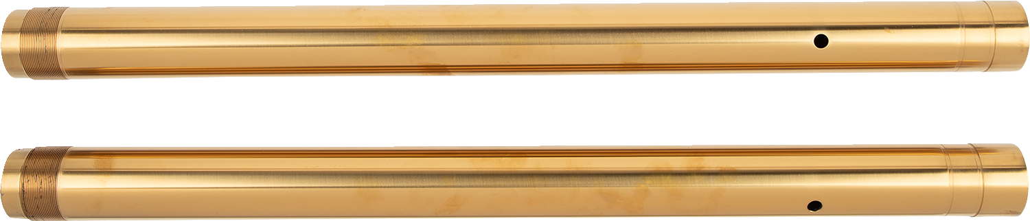 CUSTOM CYCLE ENGINEERING 43 mm Fork Tube Set for Harley Davidson - Gold TIN Finish, Part No. 710068