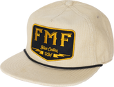 FMF Blue Collar Hat - Cream SP25196909CRM | 100% Cotton Corduroy Trucker Snapback with FMF Embroidery