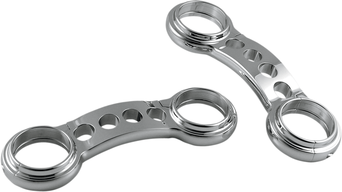 Custom Cycle Engineering Chrome Fork Brace for 49mm Front Forks ('06-'17 Harley Davidson FXDWG/FXDF) - Part TB 2649-1 WG