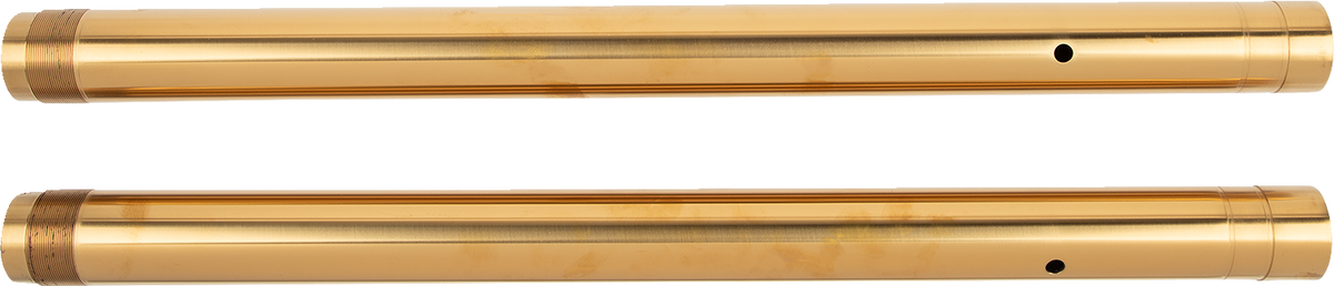 CUSTOM CYCLE ENGINEERING 43 mm Fork Tube Set for Harley Davidson - Gold TIN Finish, Part No. 710068