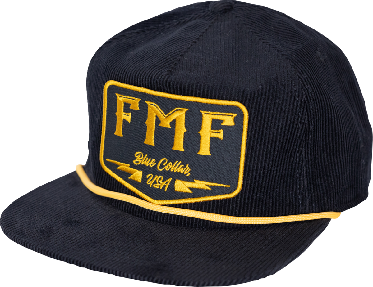 FMF Blue Collar Hat - Black SP25196909BLK by FMF with Cotton Corduroy and Embroidered Patch