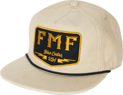 FMF Blue Collar Hat - Cream SP25196909CRM | 100% Cotton Corduroy Trucker Snapback with FMF Embroidery