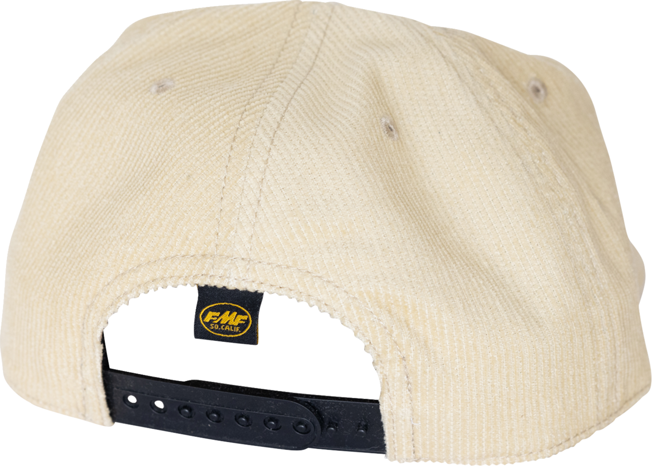 FMF Blue Collar Hat - Cream SP25196909CRM | 100% Cotton Corduroy Trucker Snapback with FMF Embroidery