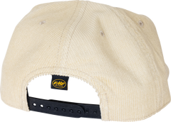 FMF Blue Collar Hat - Cream SP25196909CRM | 100% Cotton Corduroy Trucker Snapback with FMF Embroidery