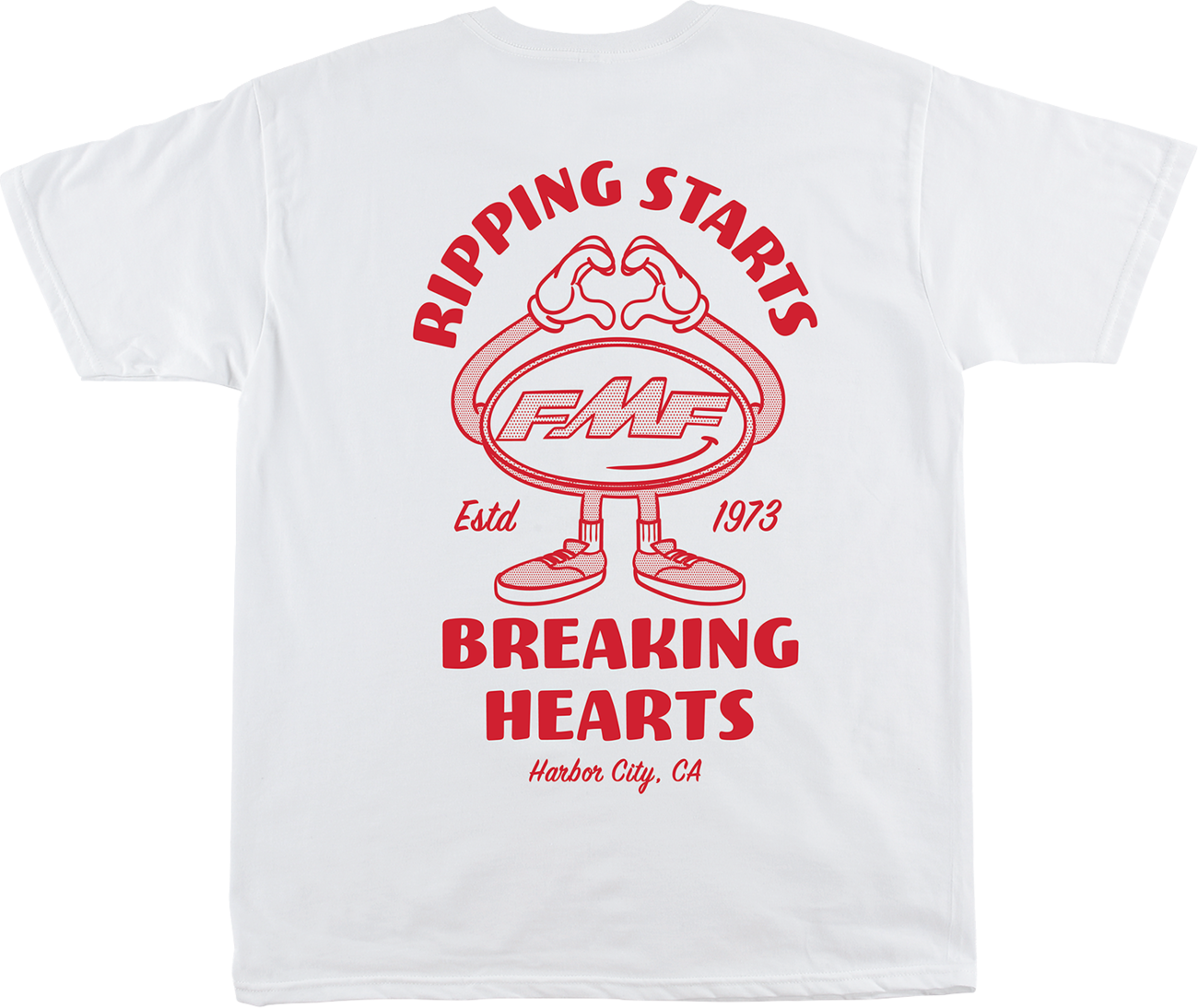 FMF Breakin Hearts T-Shirt - White, Medium - SU25118909WHTMD