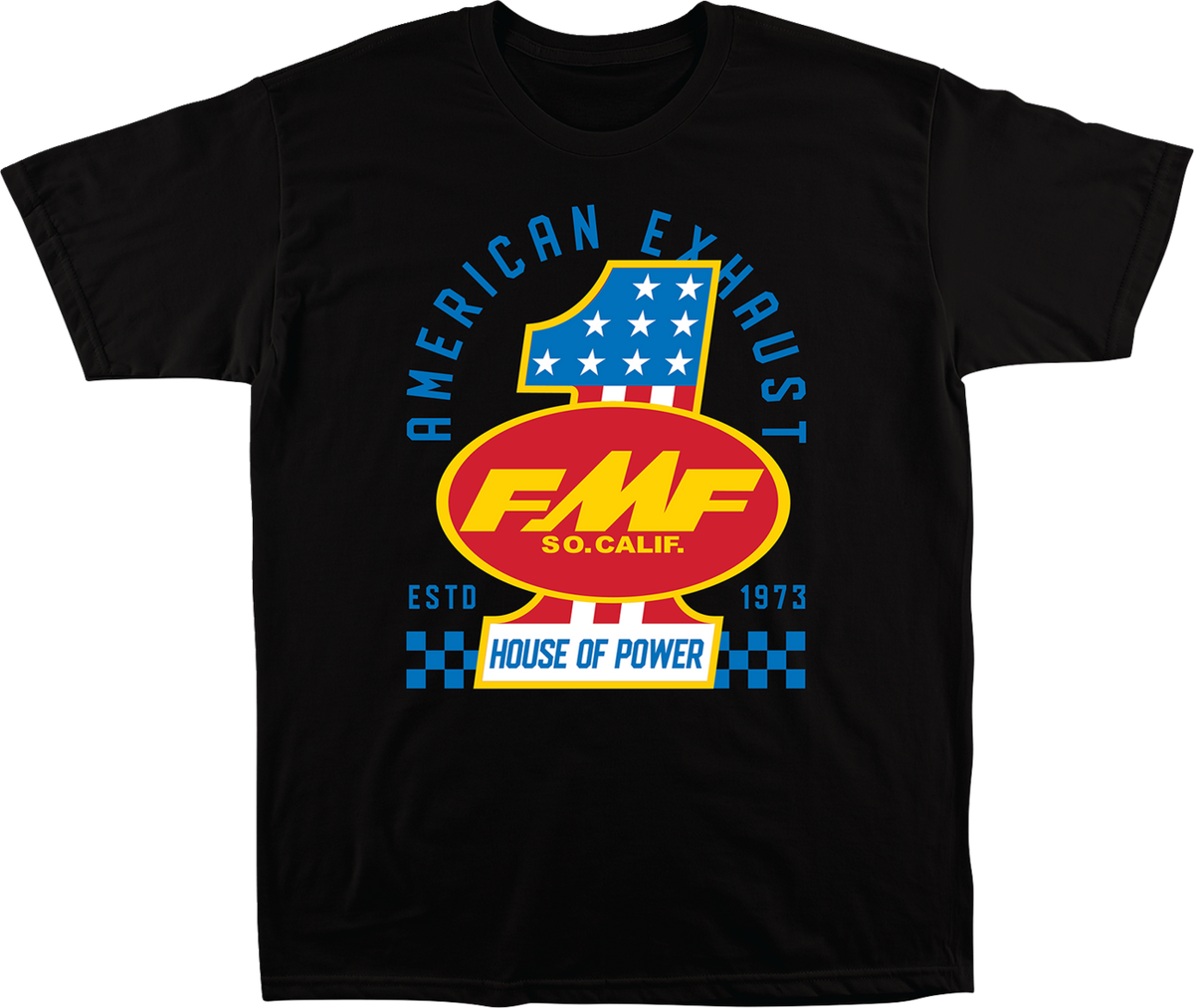 FMF America First T-Shirt - Black, XL - Soft Spun Cotton with Graphic Print