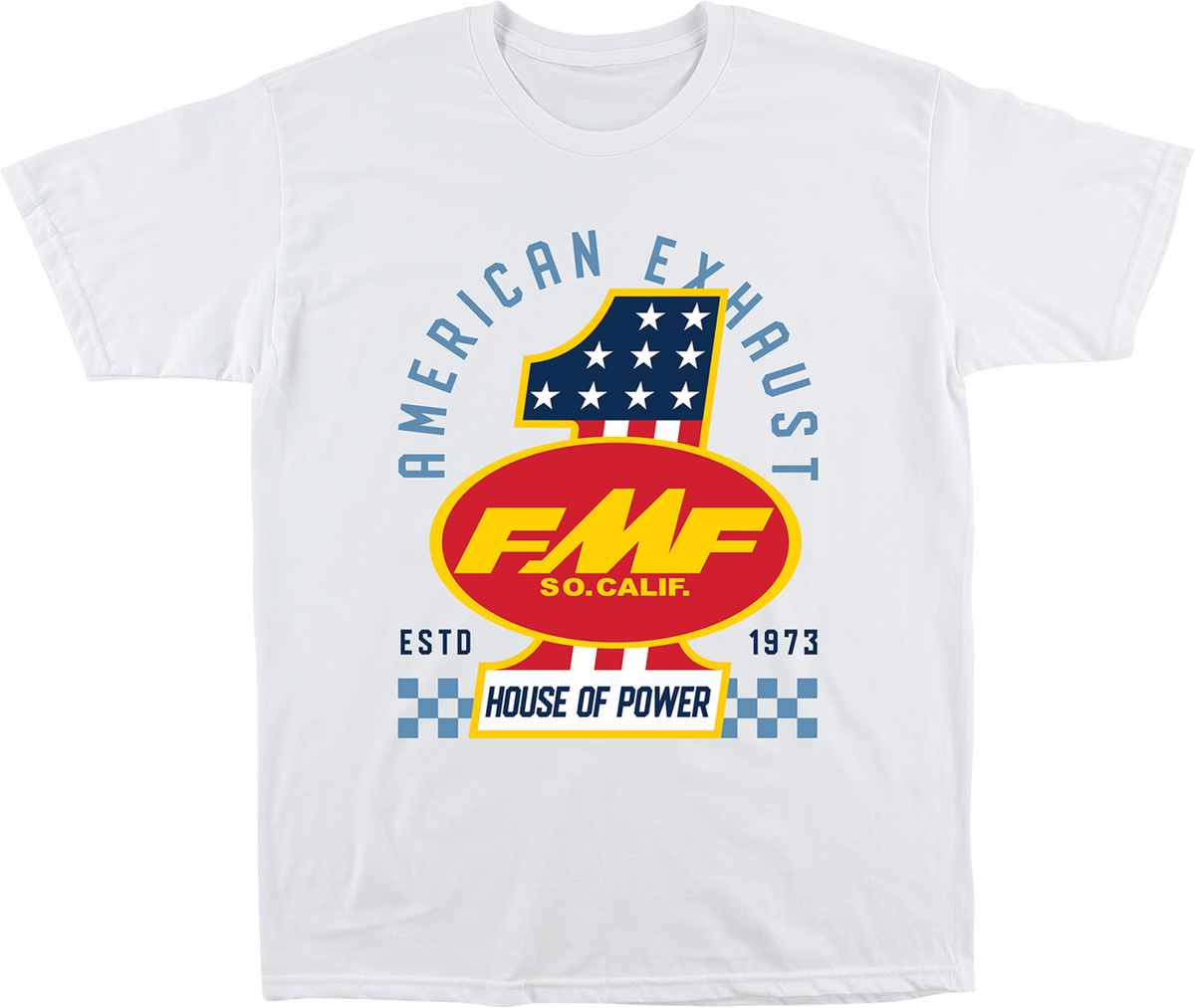 FMF America First T-Shirt - White 2XL - Soft Spun Cotton with Premium Fit