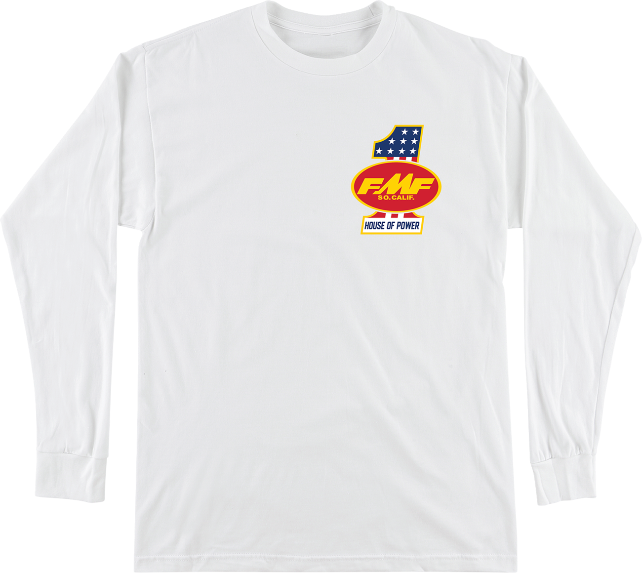FMF America First Long-Sleeve T-Shirt - White - Large HO25119901WHTLG