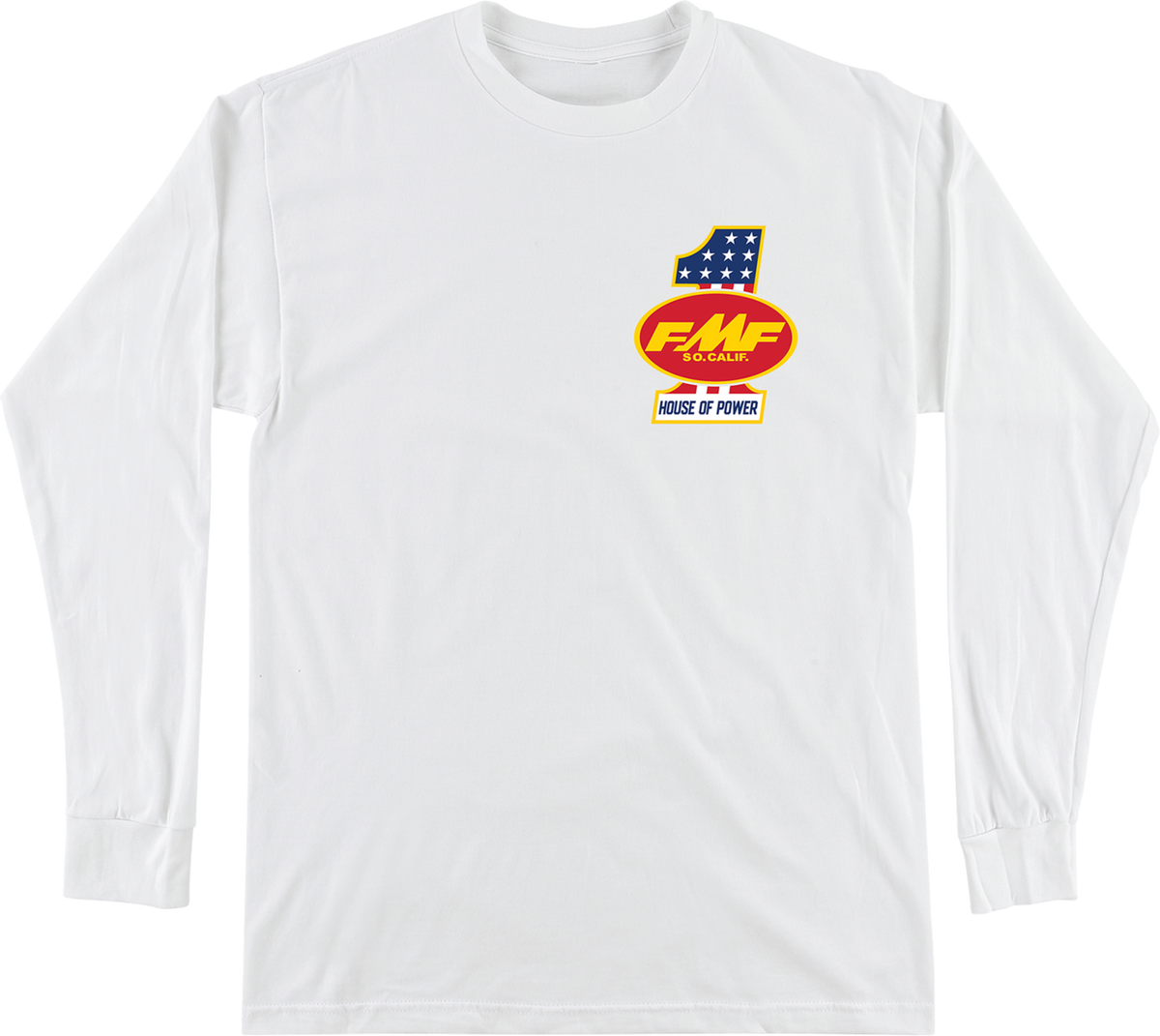 FMF America First Long-Sleeve T-Shirt - White - Large HO25119901WHTLG